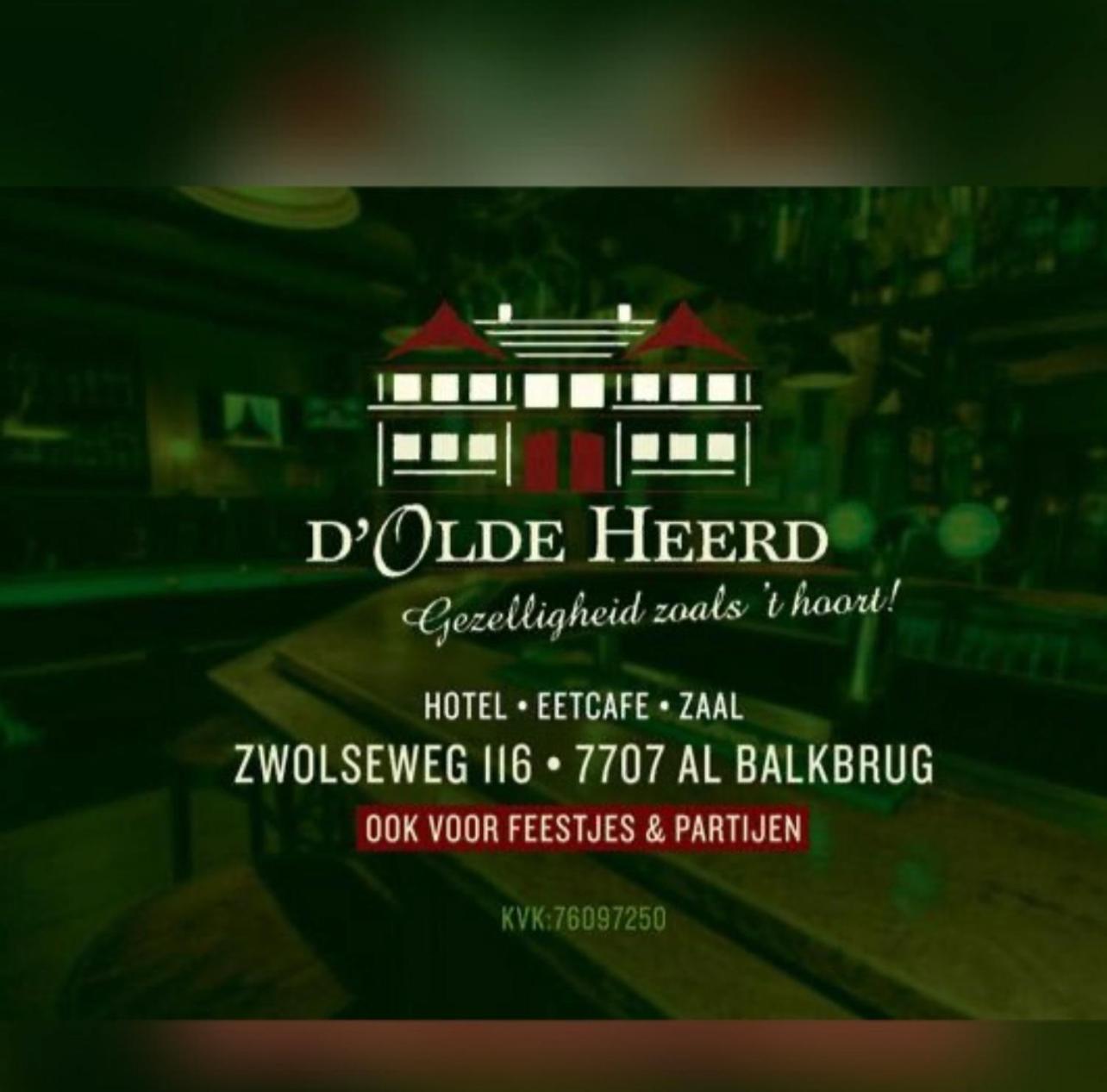 Hotel-Eetcafe D'Olde Heerd Balkbrug Exteriör bild